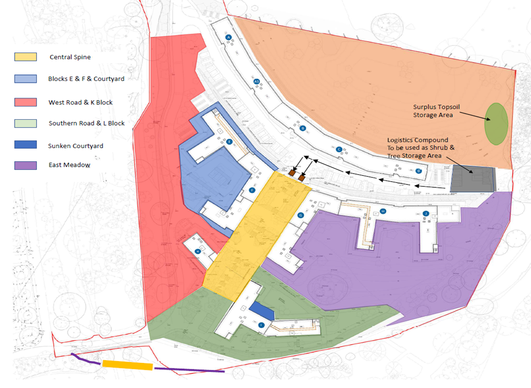 East Park landscaping zone plan