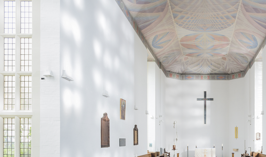 The interior of the Mary Harris Memorial Chapel on Streatham Campus.