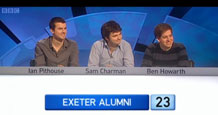 The Exeter Alumni quiz team in action on the BBC Four series Only Connect.