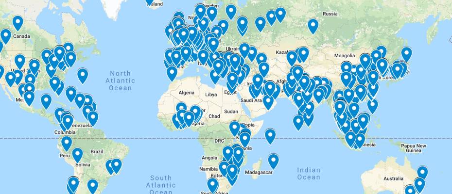 Alumni global map