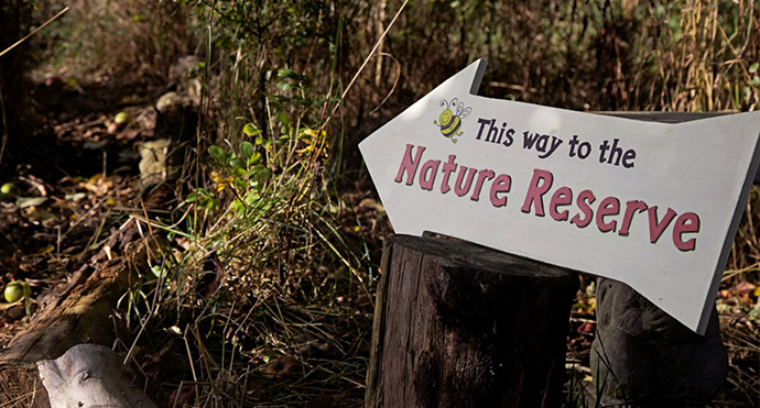 Honeybuns Nature Reserve billboard