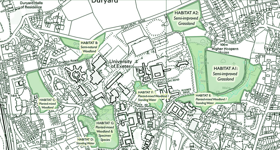 habitat map streatham campus