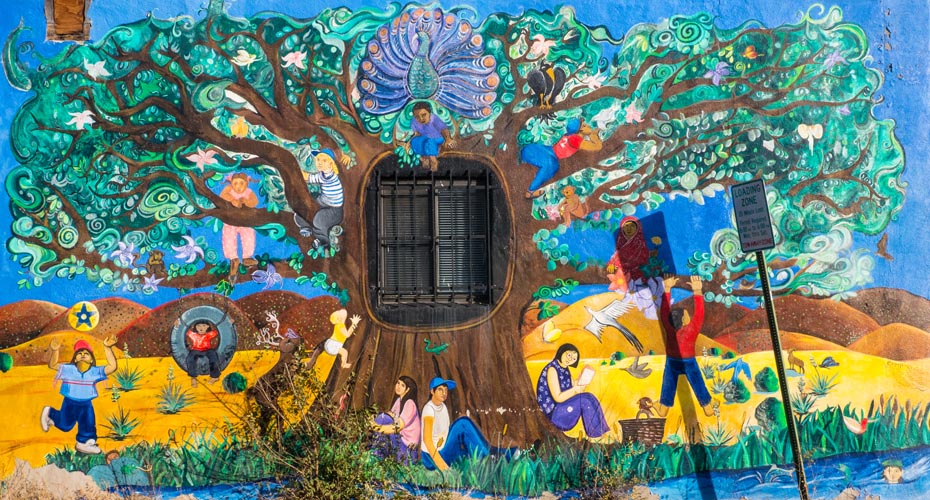 Photo by Jay Galvin, Mural in Santa Fe, Licensed CC BY 2.0 Deed