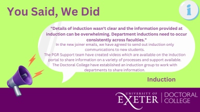 You Said, We Did - Induction
