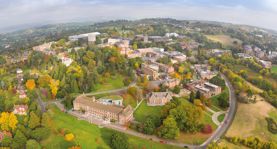 A panorama of Streatham campus