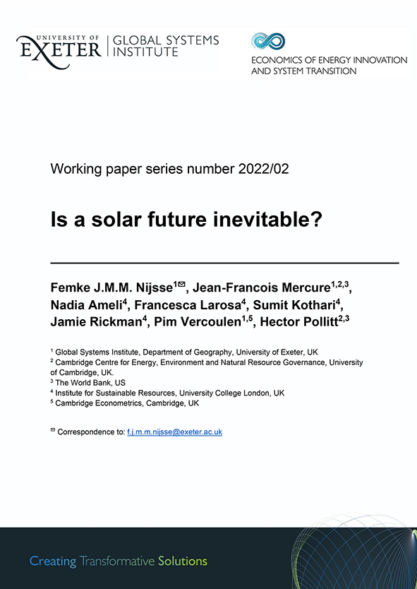 GSI working papers solar August 2022 image