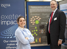 Poster display winner Ines Castro with Professor Nick Talbot