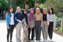 Indonesian students on campus as part of the IISMA programme