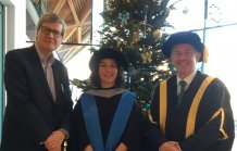 Mayra Rodriguez with Tim Quine and David Butler