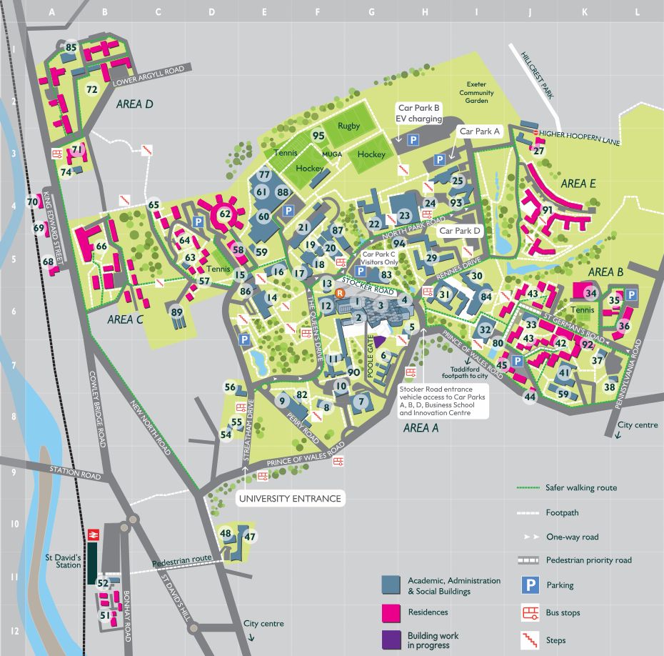 Streatham Campus map updated November 2023