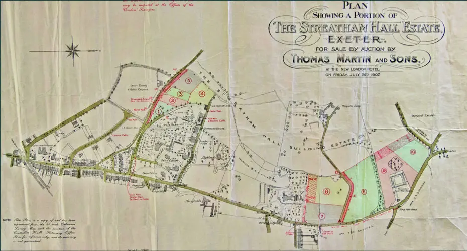 Vintage map of Streatham campus