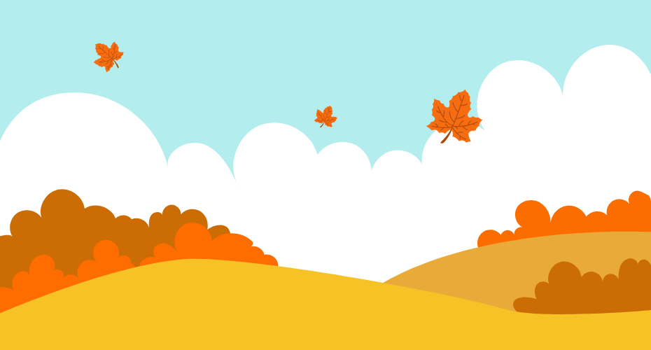 cartoon autumn scene