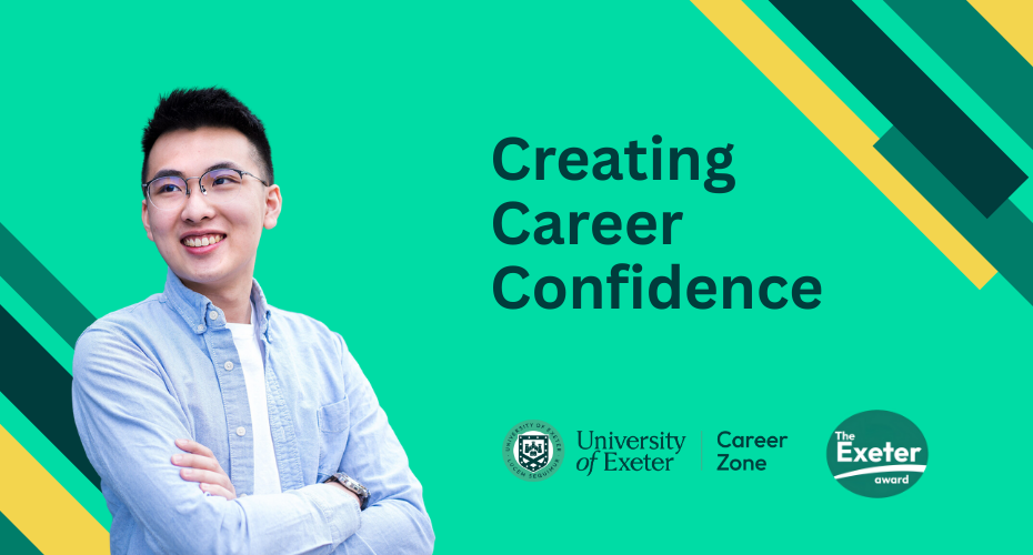 A student smiling with their arms folded