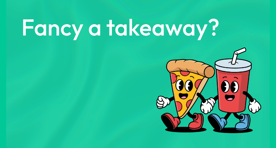 pizza and shake holding hands