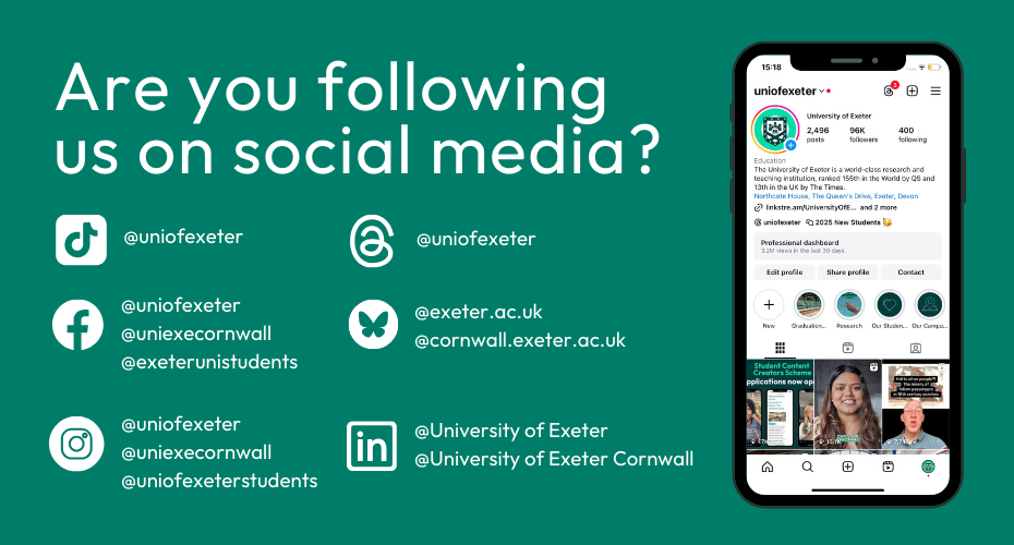 Instagram Facebook and Tik Tok handles
