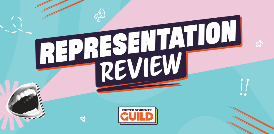 An open mouth, text reads Representation Review