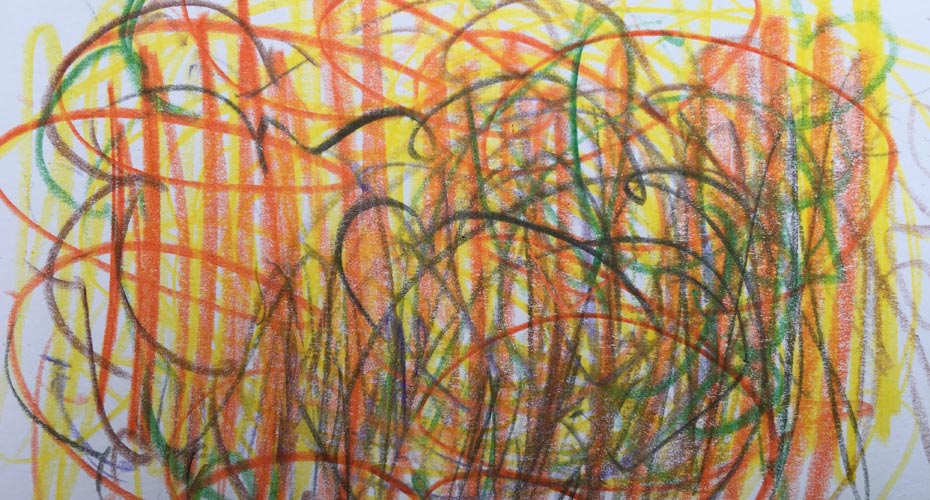 art illustration of coloured squiggly lines