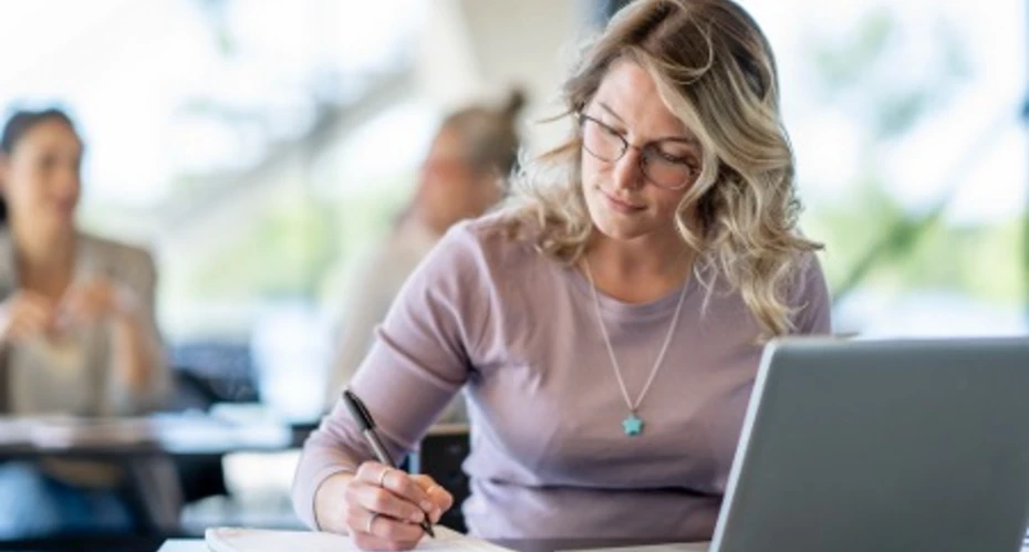 Image of a student studying
