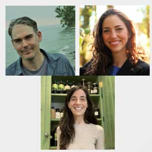 Three photos of speakers