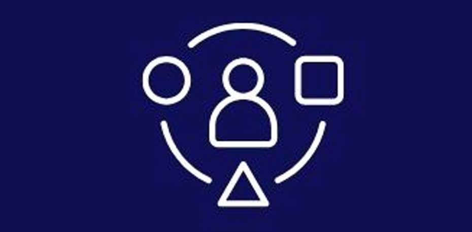 Icon with person and circle