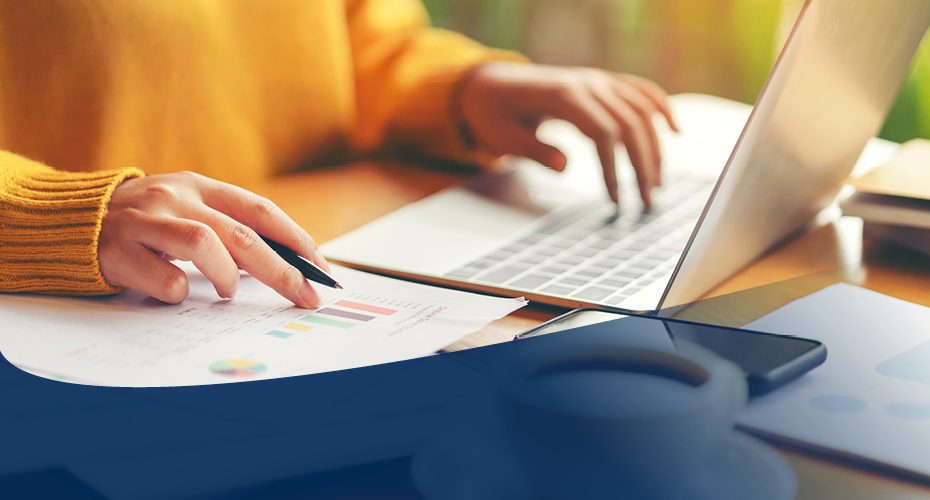 Person on a computer