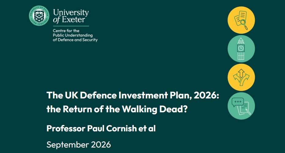 Slide showing The UK Defence Investment Plan, 2026: the Return of the Walking Dead?