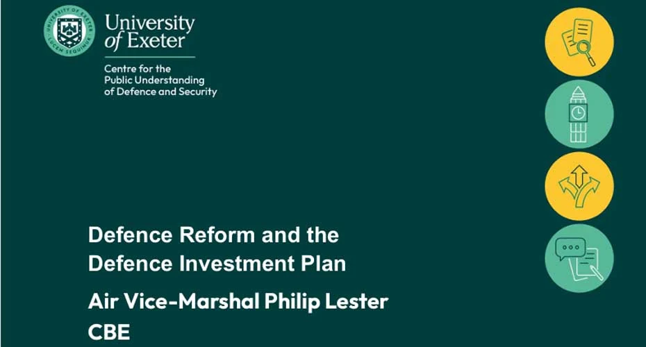 Defence Reform and the  Defence Investment Plan cover