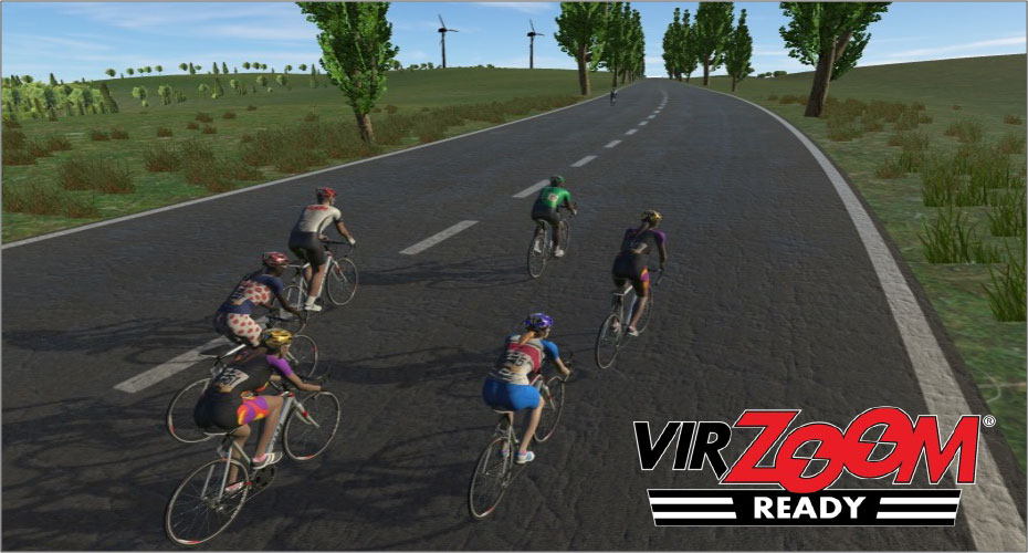 Cyclists on a VR game