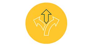Yellow arrows icon