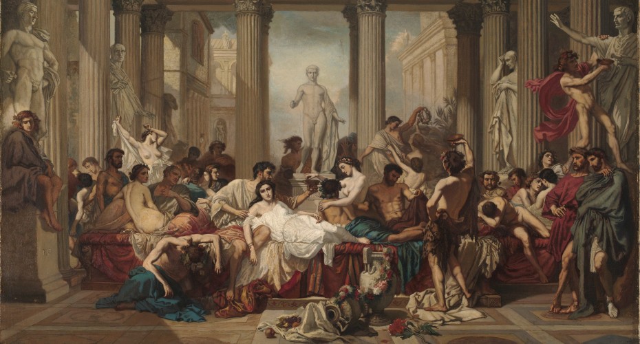 Historical artwork: The Romans in their Decadence by Thomas Couture
