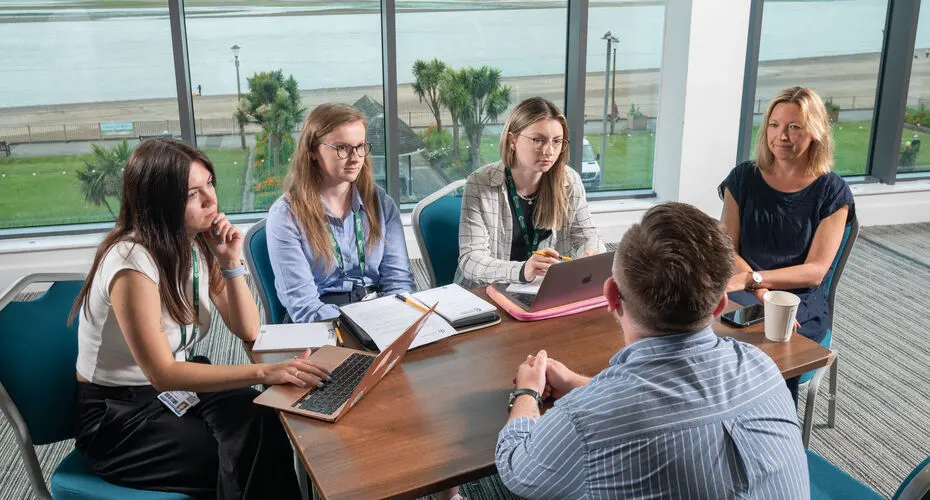 A small group of students taking part in the Community Law Clinic project.