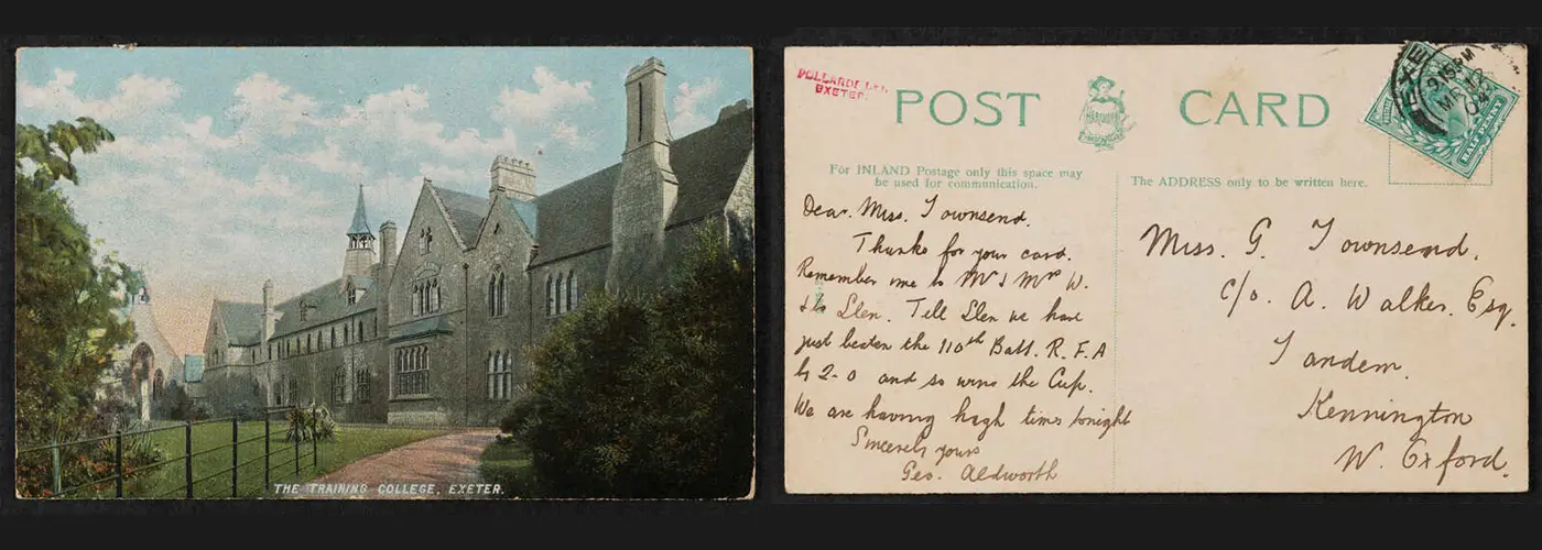 A postcard from 1964 of the Training College, now St Lukes campus.