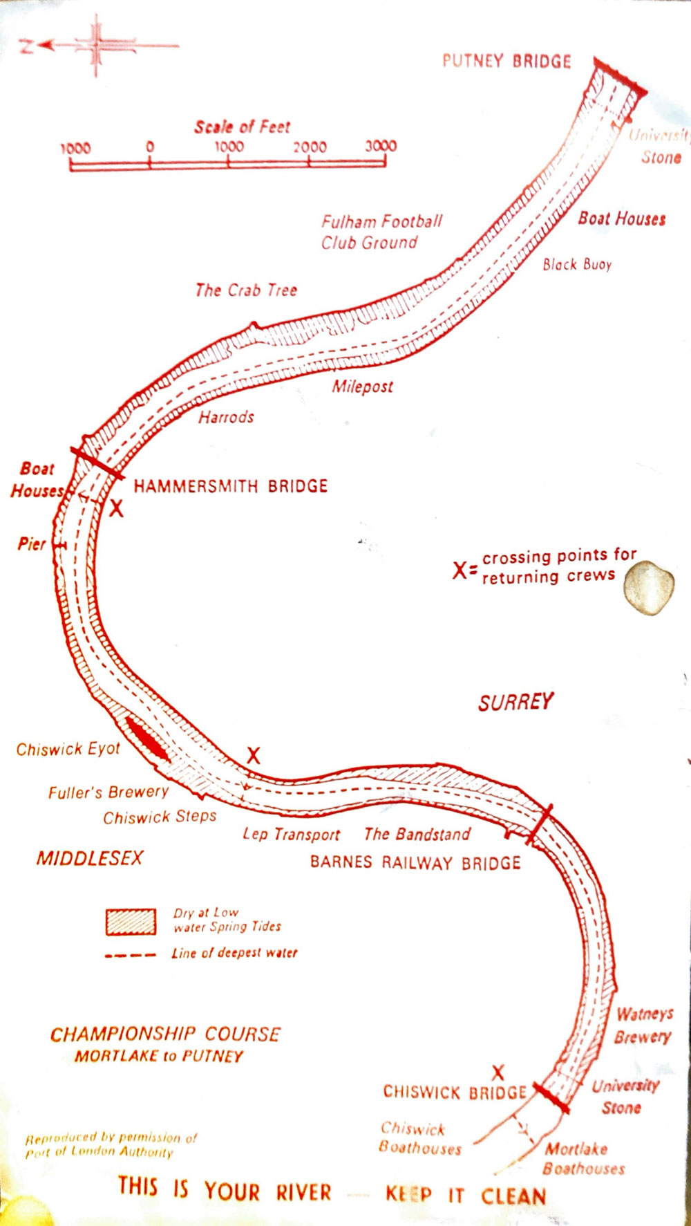 Map showing route of HOTR