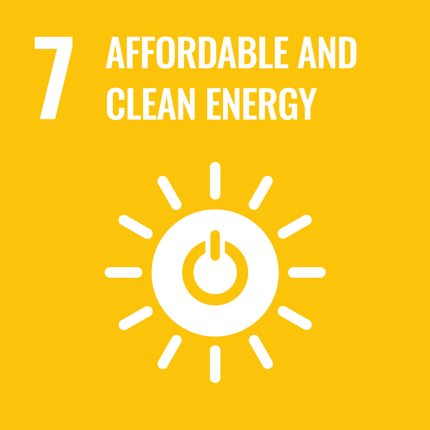 United Nations Sustainable Development Goals Number 7 image