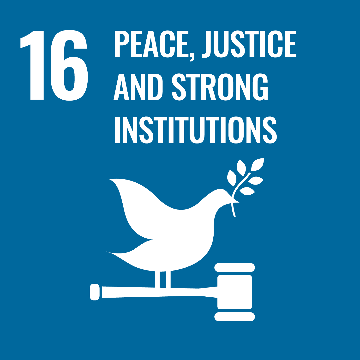 United Nations Sustainable Development Goals Number 16 image