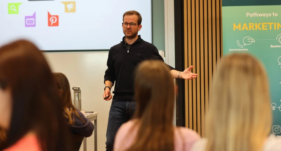 Alistair Banks doing a presentation to a group