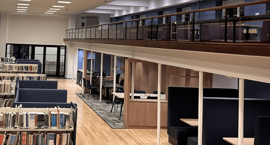 Inside Haighton Library at St Luke's Campus