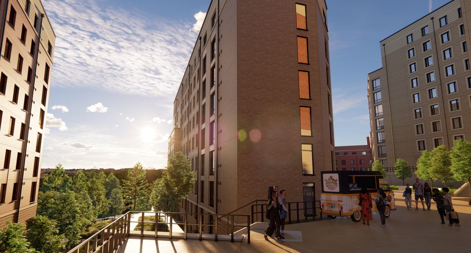 Artists impression for the new West Park Student Residences