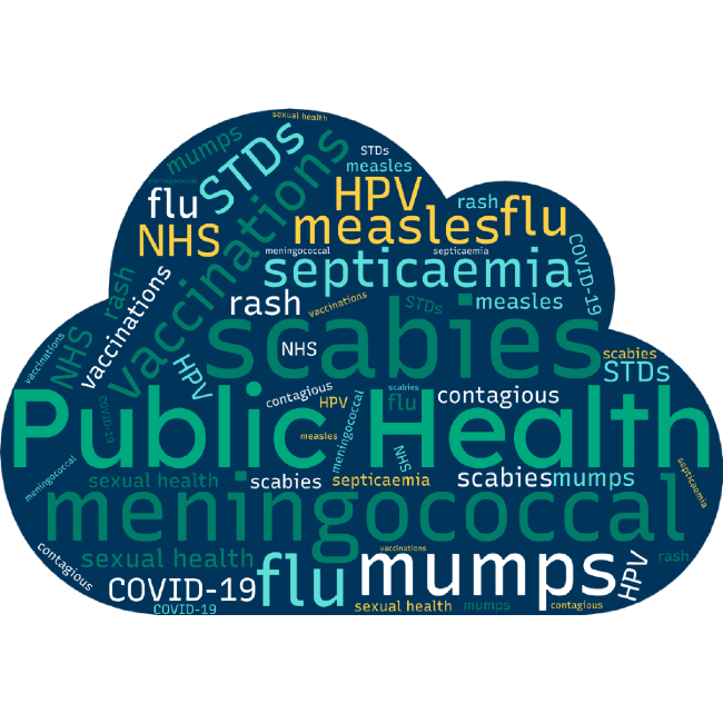 word cloud for public health info