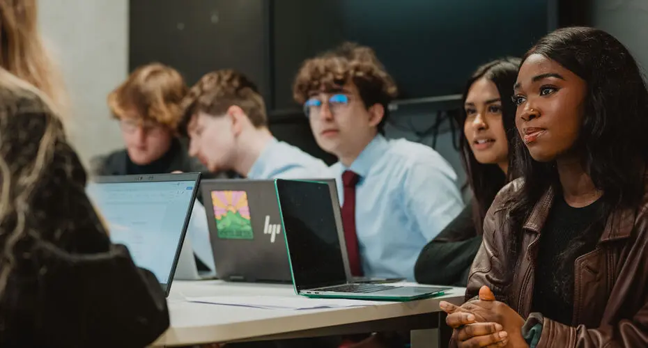 Students using laptop